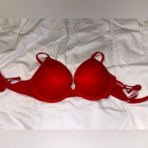 Red PINK Push Up Bra 32C